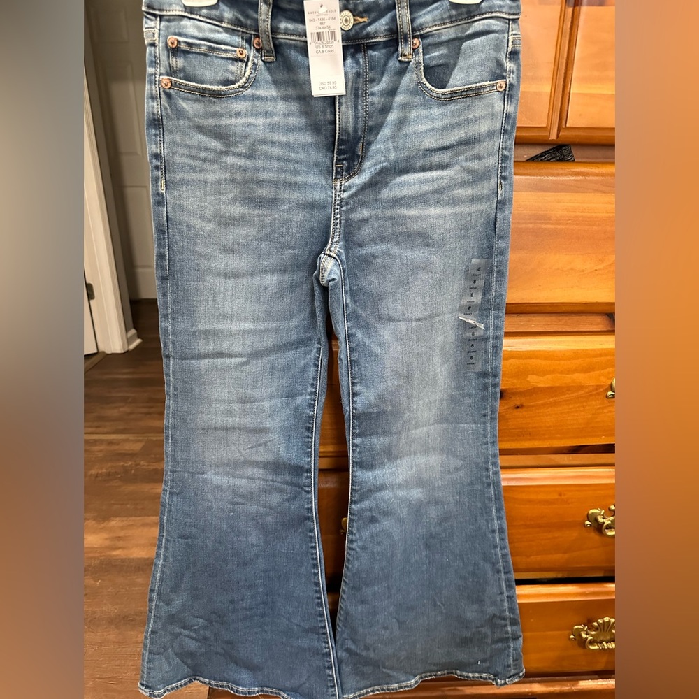Brand new with tags!! American Eagle Next level stretch: Festive Flare jeans